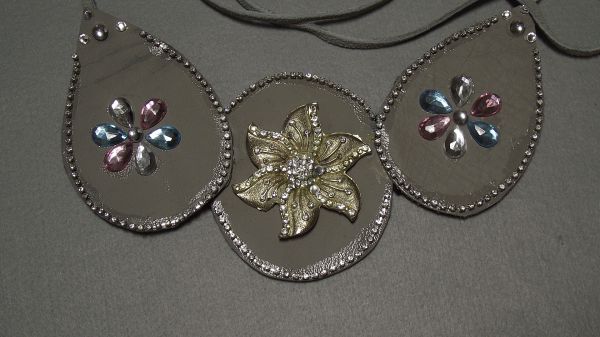 Maxi colar trio de flor
