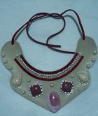 Maxi colar rosa