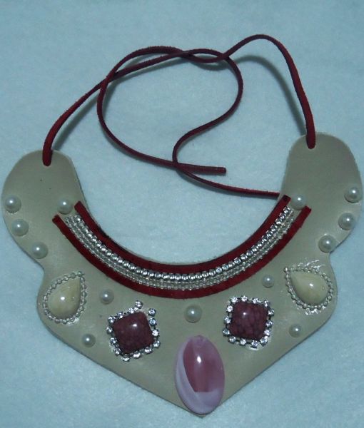 Maxi colar rosa
